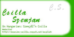 csilla szemjan business card